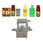 Štyri trysky Ketchup Plniaci stroj, Omáčka Baliaci Stroj na Sklenenú Fľašu
