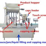 Vysoko presný stroj na plnenie medom pre sklenenú alebo plastovú fľašu s objemom 500 ml / 1000 ml