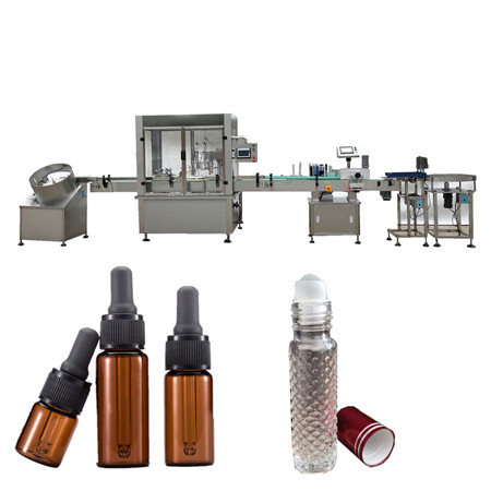 Automatický baliaci plniaci stroj, stroj na plnenie fliaš a etiketovací stroj