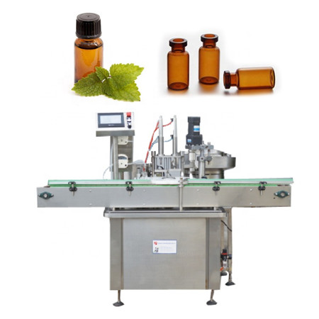 automatický stroj na označovanie fliaš na uzatváranie a označovanie sklenených fliaš na esenciálny olej