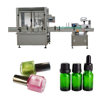 Automatické monoblokové liekovky na e-kvapaliny a perorálne tekutiny malé tenké okrúhle plniace uzávery fliaš linka etiketovacieho stroja