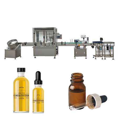 Maloobjemová automatická plniaca a tesniaca nádoba na dávkovanie kozmetických kvapalín a esenciálnych olejov s rezaním a dátumovkou