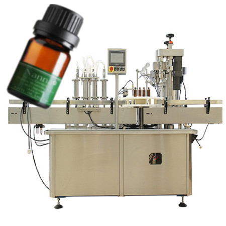 Stroj na plnenie farmaceutických kvapalín s automatickým strojom na plnenie fliaš s uzáverom a etiketovacím strojom