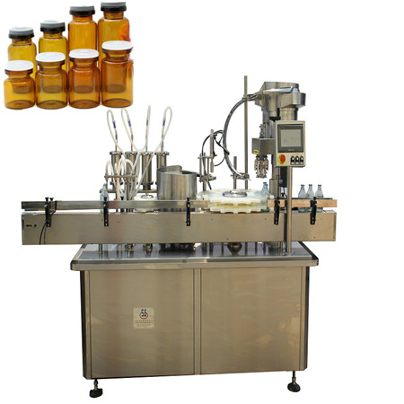 Parfumovací stroj so sklenenou fľašou, kozmetický plniaci stroj, pleťová voda, plniaci stroj